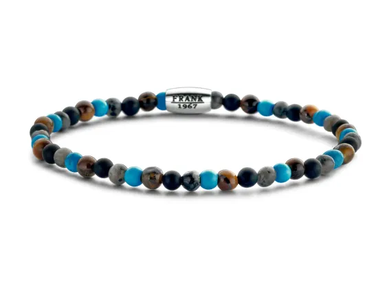 Turkis naturstein armbånd 4mm