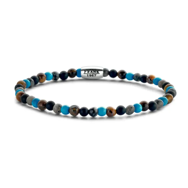 Turkis naturstein armbånd 4mm