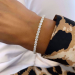 Sølv forgylt tennis armbånd med zirkonia 3mm