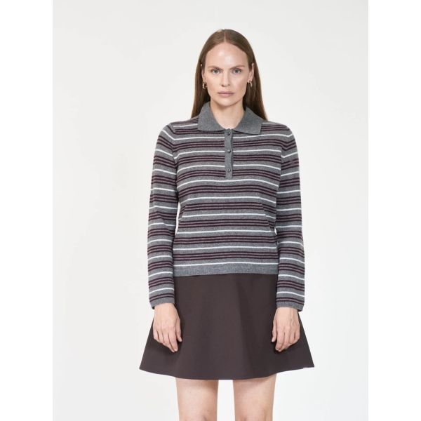 Cassie Stripe Grey Multi