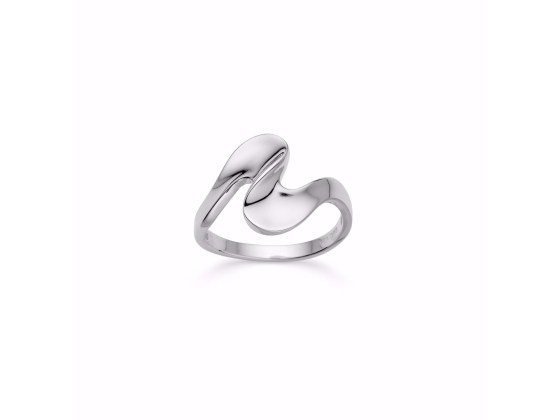 Sølv ring med bølge