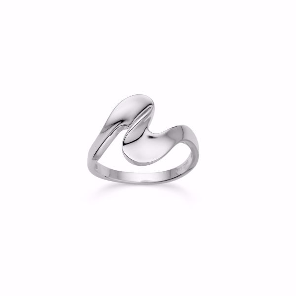 Sølv ring med bølge