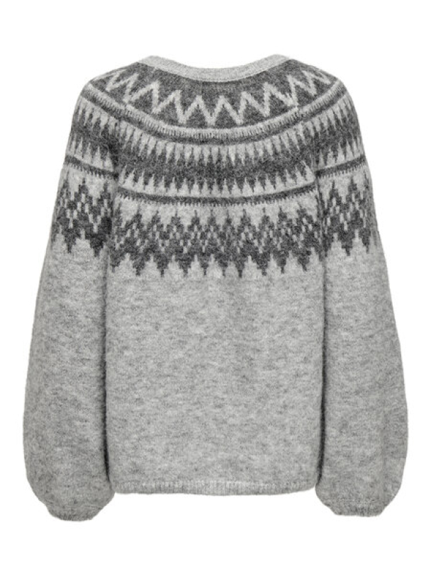 Only Reykja mønstret strikkegenser - Image 2