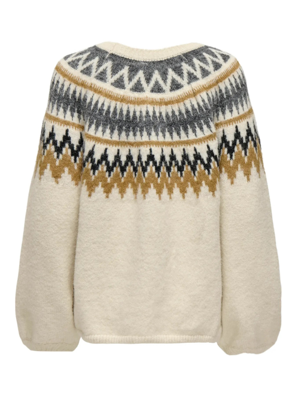Only Reykja mønstret strikkegenser - Image 2