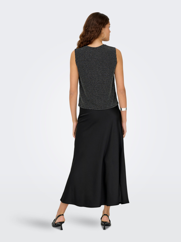 Only Mika langt satengskjørt - Image 5