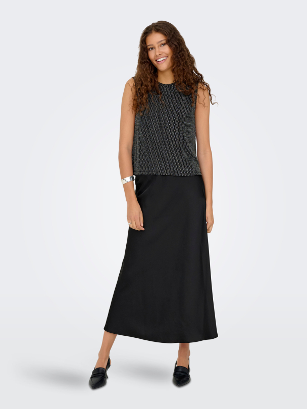 Only Mika langt satengskjørt - Image 6