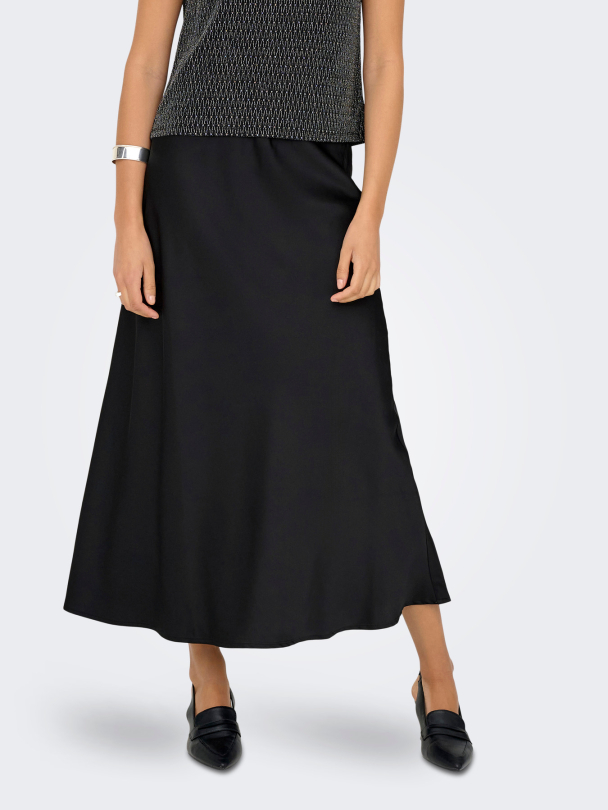 Only Mika langt satengskjørt - Image 1