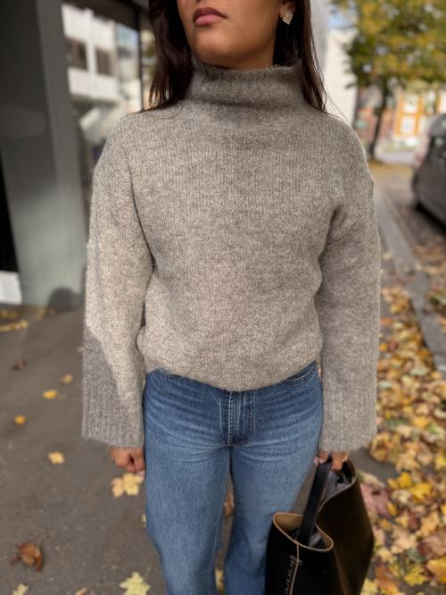 Gabriella Knit High Neck - Steel Grey 