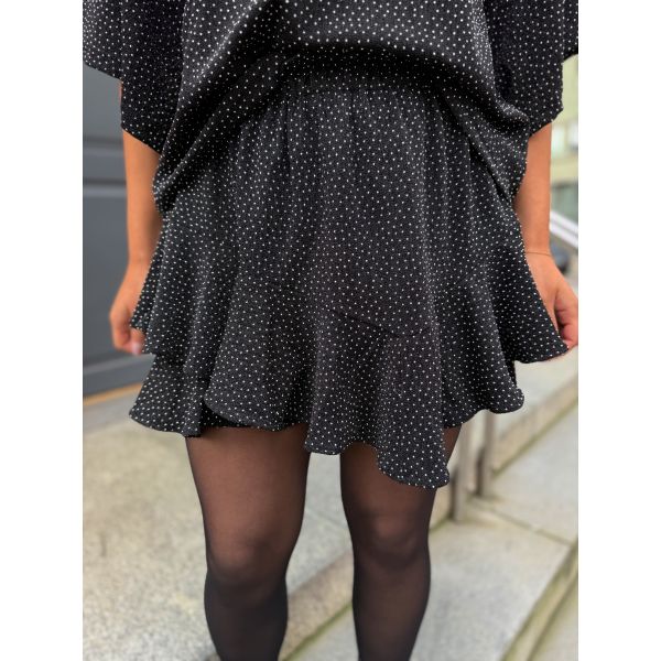 Stardust Skirt Shorts - Black & Silver