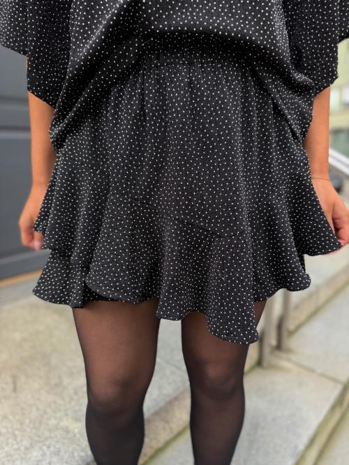 Stardust Skirt Shorts - Black & Silver