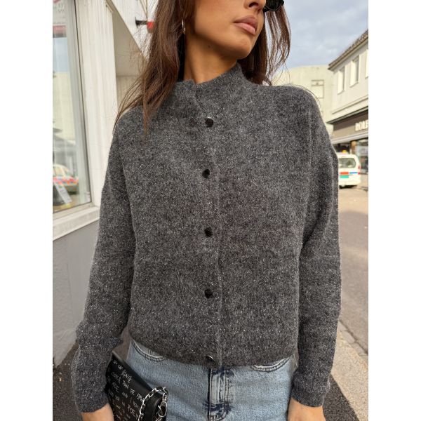 Alpha Shimmer Cardigan - Charcoal Melange 