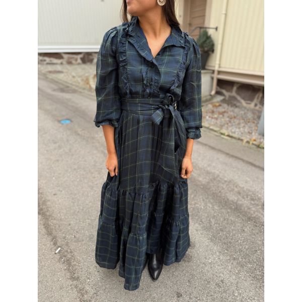 Check Showpiece  Dress – Bue/Green