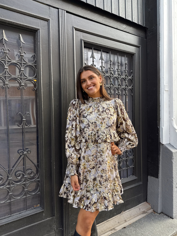 Georgette Tieband Dress - October Field  - Image 3