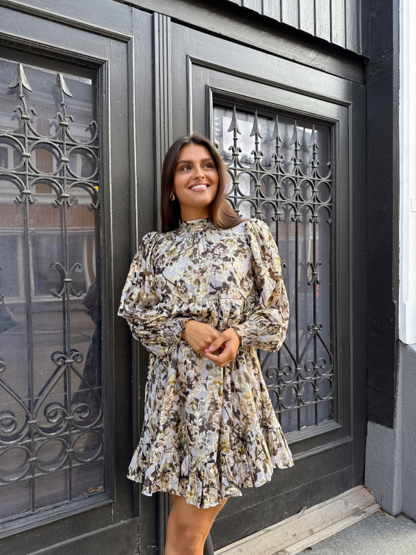 Georgette Tieband Dress - October Field  - Image 4