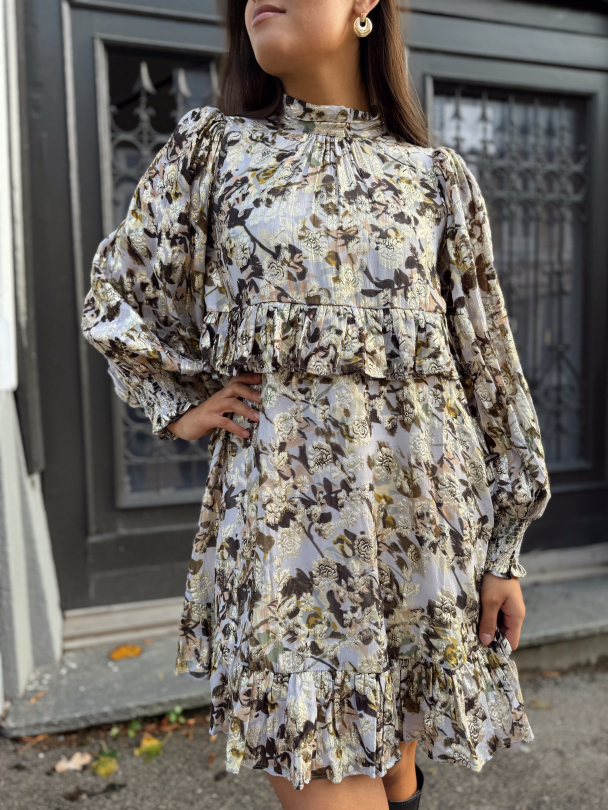Georgette Tieband Dress - October Field  - Image 1