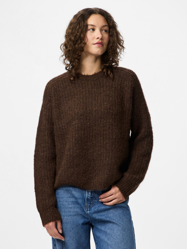 PCCLEO LS O-NECK CHUNKY KNIT NOOS BC - Image 4