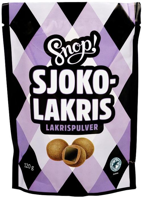 Sjoko-Lakris m/Lakrispulver 120g Snop