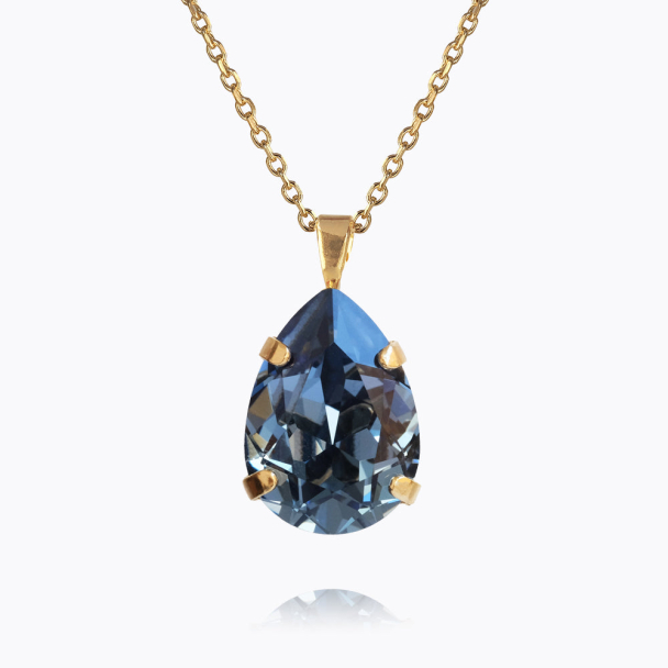 Mini Drop Necklace - Denim Blue