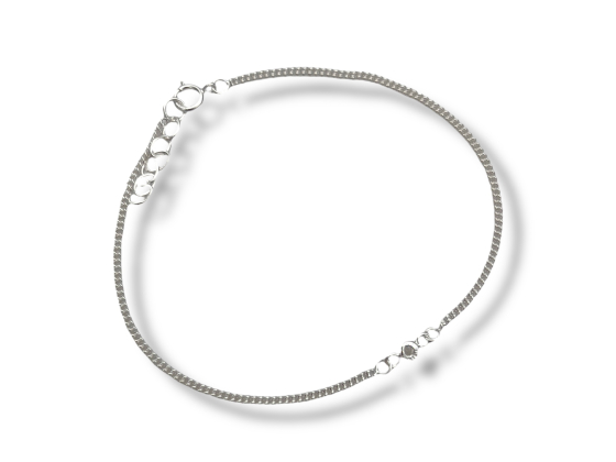 Sølv armbånd m. zirkonia
