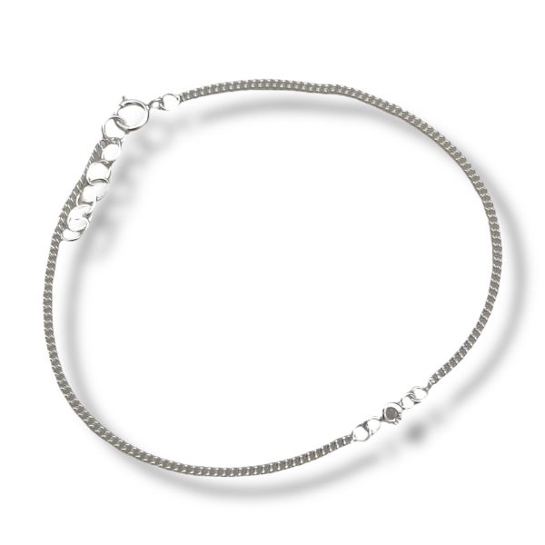 Sølv armbånd m. zirkonia