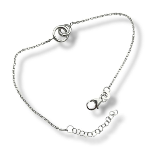 Sølv armbånd m. ringer