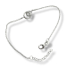 Sølv armbånd m. ringer