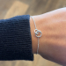 Sølv armbånd m. ringer