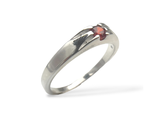 Ring - Rød cubic zirkonia