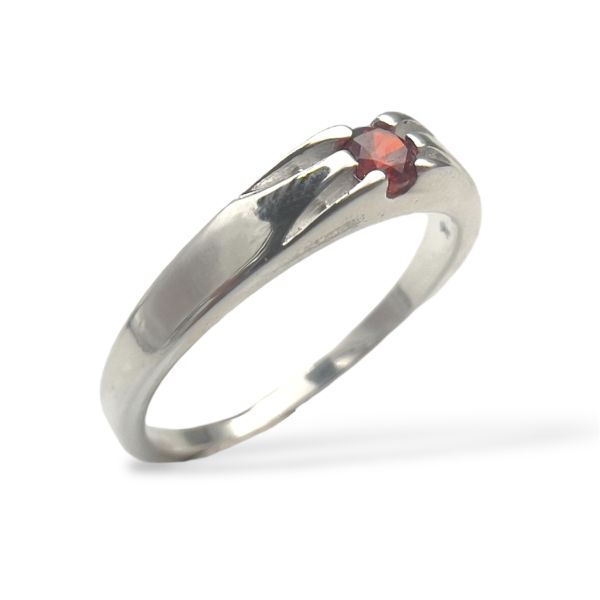 Ring - Rød cubic zirkonia