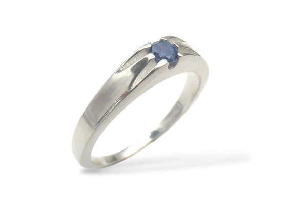 Ring - Blå cubic zirkonia