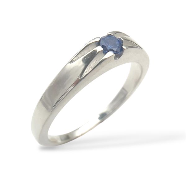Ring - Blå cubic zirkonia