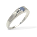 Ring - Blå cubic zirkonia