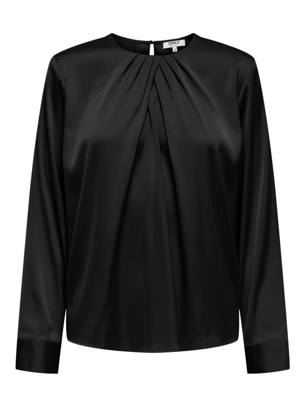 ONLCAMILLE LS SATIN DEATIL TOP WVN - Image 1