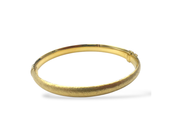 Sølv fogylt armring matt/blank - 6mm
