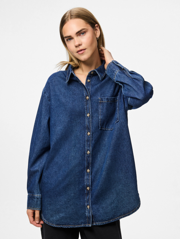 PCMAISIE LS DENIM SHIRT NOOS BC - Image 5