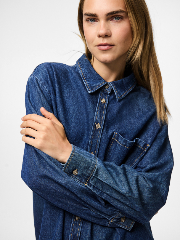 PCMAISIE LS DENIM SHIRT NOOS BC - Image 6
