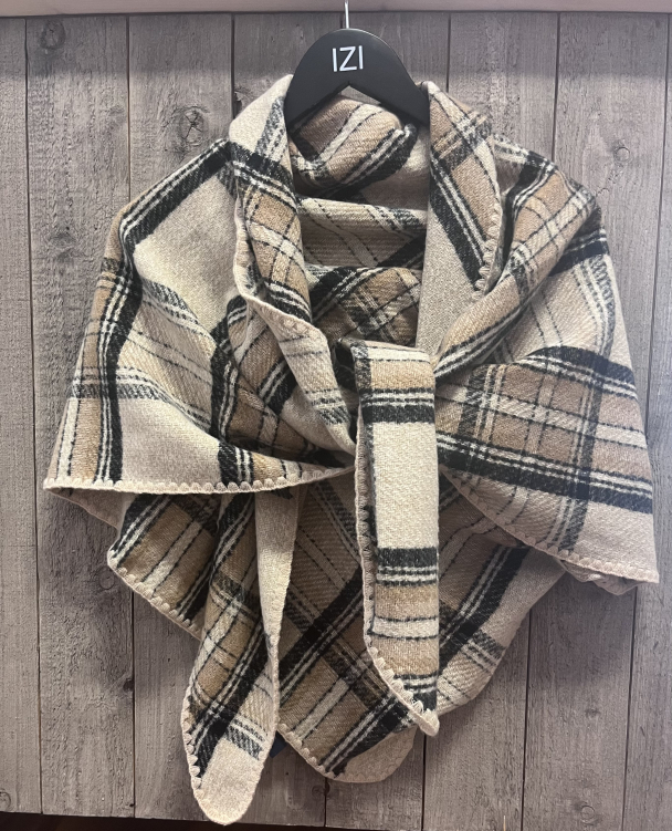 M Jeans Check trekantet skjerf