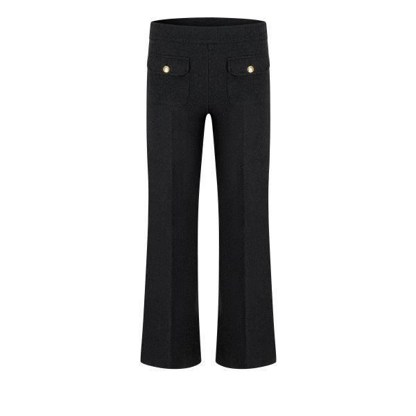 Faith Patched Pocket Black Pants|Faith Patched Pocket Black Pants fra Cambio