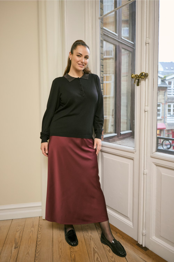 Kaffe Curve Hilla satengskjørt - Image 7