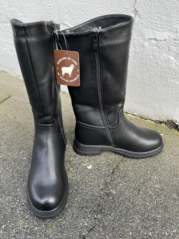 Elche Vintersko m/saueskinn Svart - Image 4