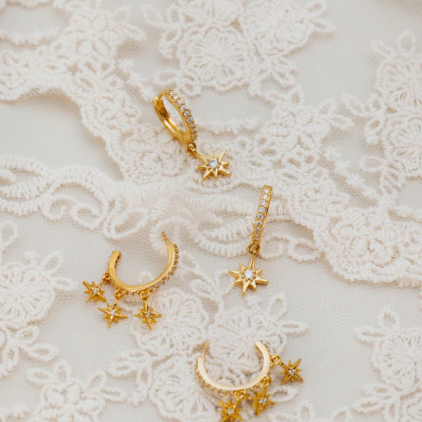 Pave Starburst Hoop - Image 2