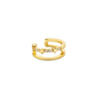 Pave & Star Double Cuff