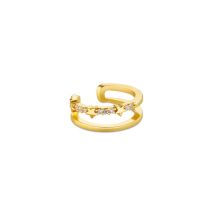 Pave & Star Double Cuff