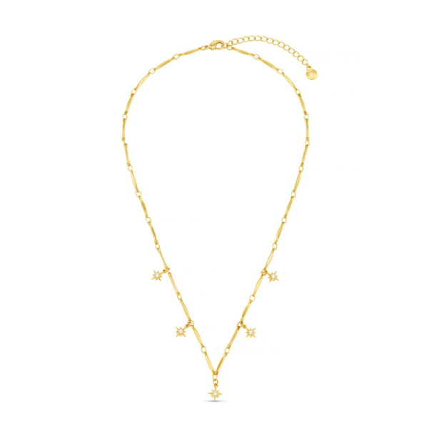 Crystal Starburst Charm Necklace - Image 2