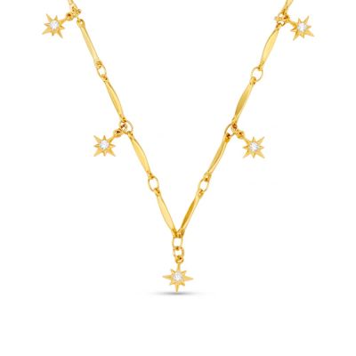 Crystal Starburst Charm Necklace