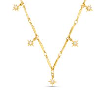 Crystal Starburst Charm Necklace