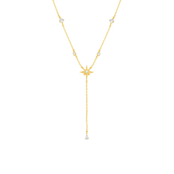 Crystal & Starburst Fine Necklace - Image 1
