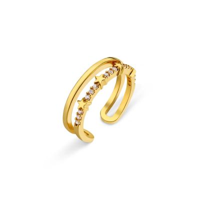 Pave Star Adjustable Ring