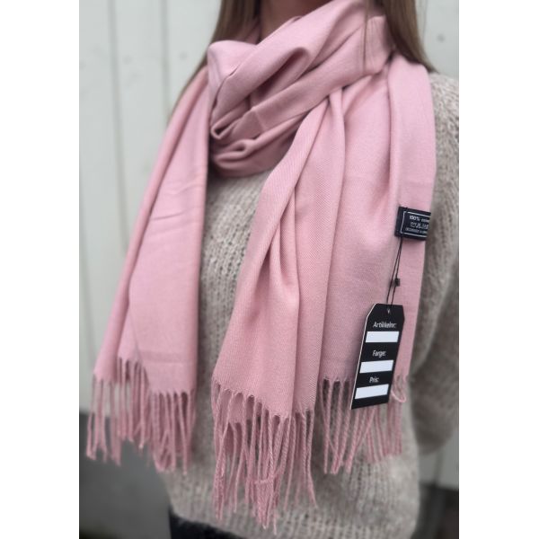 Cashmere skjerf -  Lys rosa