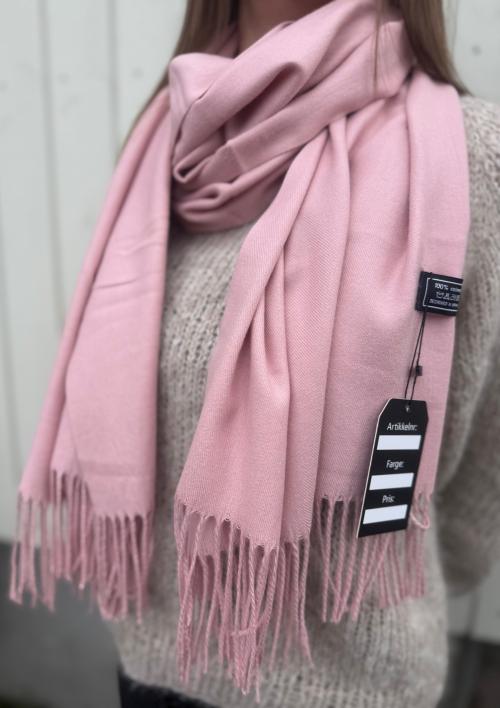 Cashmere skjerf -  Lys rosa